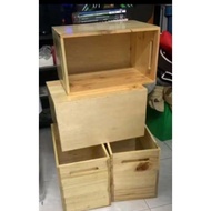 Storage Box Multi-purpose Box. Kotak Dari Pinewood. Saiz 80x55cm Ketinggian 50cm.