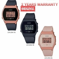 [2YEARS WARRANTY] Casio LW-204 Youth Digital Sports Rosegold Resin Band LW-204-4A LW-204-1B LW204-1A