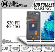 LCD FULLSET TOUCHSCREEN PLUS FRAME SAMSUNG S20 FE 4G / 5G FULL FINGERPRINT KUALITAS MUTU GLASS