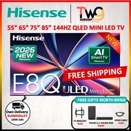 [FREE SHIPPING + 3 GIFT] Hisense 55" / 65" / 75" / 85" inch Mini-LED/ QLED / HDR10+ / Dolby Vision A