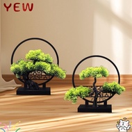 YYE Artificial Potted Pine Tree, Plant Leaves Pine Tree Branches Plastic Flowers,  Fake Trees Plasti