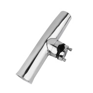 25MM-32MM 360 Degrees Rotation White  Stainless Steel Clamp on Adjustable Fishing Rod Holders