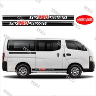 ZR For x2 NISSAN NV350 URVAN BODY DECALS / STICKER / MACHINE CUT OUTDOOR VINYL (LEFT and RIGHT)