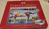 德國 Faber-Castell輝柏 24色水性色鉛筆 (鐵盒裝附水彩筆)