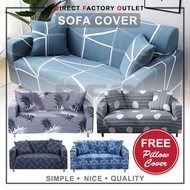 Polyester Sofa &amp; Pillow Cover Seat Sofa Cover Classic Sarung Sofa &amp; Bantal Removable, Washable Breathable, Skin Friendly