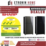 SHARP 512L 2 DOOR FRIDGE SJ-PG51P2-BK/SJ-PG51P2-DS