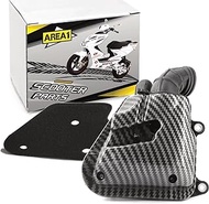 Area1 Air Filter Box Carbon Look for 50 cc 2T Compatible with Yamaha Aerox 50 R/Naked Neos Jog R BWS