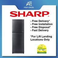 SHARP SJ-RF36E-DS 360L 2 DOOR BLACK TOP FREEZER INVERTER REFRIGERATOR