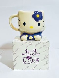 全新 北海道 日本限定 小樽銀之鐘咖啡杯 hello kitty 咖啡杯 紫色 現貨