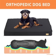 Waterproof Large Orthopedic Dog Pillow Bed Sponge Foam Base Plush Cover with Removable Washable Cove
