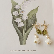 Swinginging Lily of the Valley Super Fairy Forest Earrings Female Niche Design High-End Japanese Fresh Lily of the Valley Earrings Earrings Trendy DR Store
