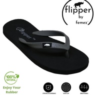 Most Wanted FLIPPER by FEMEZ men's women's flip flops black gray black ash rubber slipper