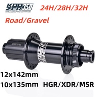 koozer 350 Rear hub Road/Gravel 24H Center Lock J-bend CX 28H 32H 5x135mm 12x142 Ratchet 40T 60T Bic
