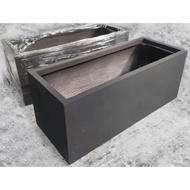 Fibreglass Planter Pot Pots FC1702 1200Lx600Wx600H mm Black Colour