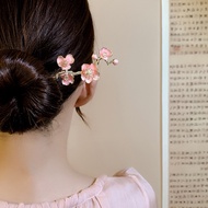 Beautiful Peach Blossom Hair Brooch, Hair Accessories for Photography Ao Dai BridalCNY