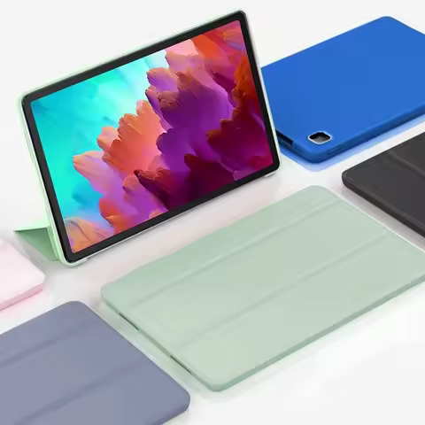 New For Lenovo Tab P12 Case 12.7 inch 2023 Folding Stand Magnetic Soft TPU Back for Lenovo Xiaoxin P