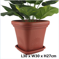 30cm Bottom Hollow Plastic Square Flower Pot With Tray/Pasu Bunga FC1-562/FC1-522