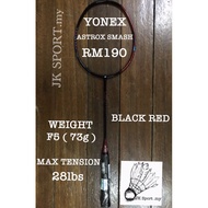 YONEX ASTROX SMASH ( BLACK RED ) BADMINTON RACKET < 100% ORIGINAL >