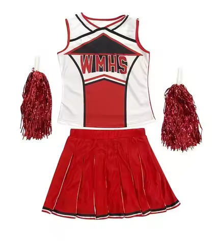 2025halloweenHigh School Glee Club Girl Cheerleader Costume Glee Style Cheerleading Varsity Cheerlea