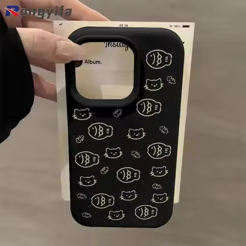 Cartoon Cat Phone Case For Huawei Pura 90 80 70 Pro Plus P60 P50 Pro Nova Y73 Y72 Y63 12 Lite 12i 11