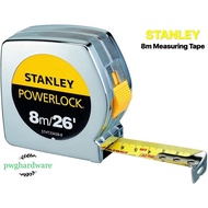 ORIGINAL STANLEY POWERLOCK MEASURING TAPE 8M/26'X1" / TALI TAPE STANLEY 8Meter/ 拉尺