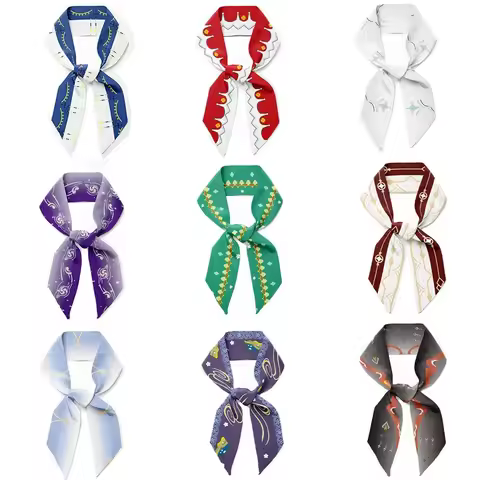 Impact Cosplay Silk Scarf Baal Xiao Venti Ayato Ayaka Tartaglia Ribbon Bag Accessories Props