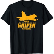 เสื้อยืดผ้าฝ้ายผู้ชาย JAS 39 Gripen T-Shirt 4XL  5XL  6XL