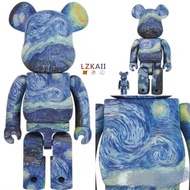 Bearbrick 400% × The Starry Night Van Gogh 28cm Gear Joint High Quality Be@rbrick Action Figure Collections Gift SG3