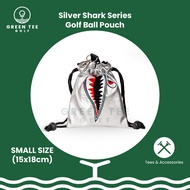 Silver Shark Golf Ball Bag - Golf Ball Bag - Golf Valuables Pouch