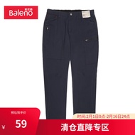 班尼路（Baleno）立体剪裁多口袋工装休闲长裤男 02B L