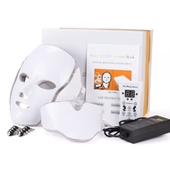 💯Best 7 Colors LED Light Photon Face Neck Mask Rejuvenation Skin Therapy Skin Wrinkles  LED Mask Beauty Device
