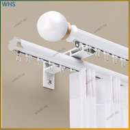 Curtain track Roman rod under the sliding rail top mounted side mounted thickened aluminum alloy one-piece bracket curtain track mute single and double rod