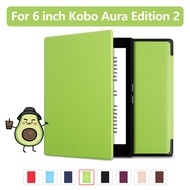 thin PU Leather Cover for Kobo Aura Edition 2 2016 6' '  Ereader Protective Case for Kobo Aura