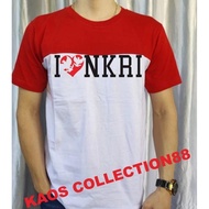 MERAH KATUN 28S COTTON T-SHIRT/ Independence Day T-shirt 17 August 1945 /ututut Red and White T-shir