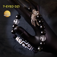 Dzi Kingdom 9 Eye Dzi Business Leadership Natural Crystals Bracelet Dzi 天珠王国 天珠+天然水晶