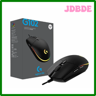 JDBDE Logitech G102 เมาส์สําหรับเล่นเกมแบบมีสายกลไกแบ็คไลท์ปุ่มด้านข้าง Glare Mouse Macro แล็ปท็อป Usb Home Office ไม่สามารถเชื่อมต่อกับโปรแกรม HTRHX