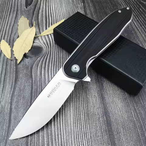 Boker Pocket Folding Knife D2 Blade G10 Handle Camping Hunting Tactical Knife Rescue Self Defense Su