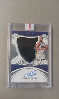 限20/49 Panini Crown Royale Stephen Curry Redemption On card Auto patch 簽名卡 卡簽 物料 球衣