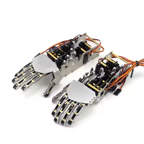5 DOF Robotic Hand Humanoid Five Fingers Metal Manipulator Arm Left/Right Hand with Servos for Ardui