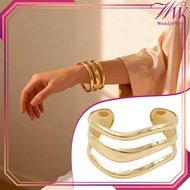 Open Cuff Bangle Bracelet Gold Wave Bracelet Open Cuff Bracelet Metal Bracelet European Bracelet Lux