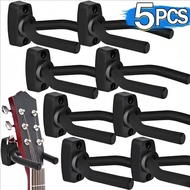 [H&L] 1/2/3/4/5PCS - Metal Guitar Hooks Wall Mount Non-slip Hangers for Ukulele Violin Bass Guitar S
