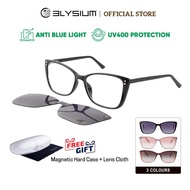 Elysium Eyewear Cannes Anti Blue Light Glasses With Magnetic Detachable Polarized Shades | Free Case
