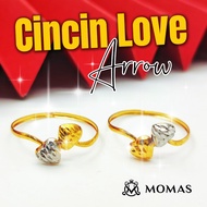 Cincin Love Double Arrow Emas 916 Cincin Emas Emas Viral Bajet Emas Cincin Love Double Emas 916 Tule