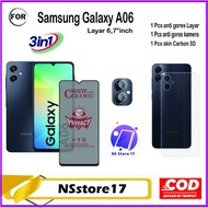 LAYAR 3-in-1 Tempered Glass Package for Samsung Galaxy A06 Full Cover Anti-Scratch Full Screen Glass