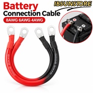 IBSUNSTORE 1Pcs Battery Connection Wire, Soft Silicone M8 M10 Terminal Battery Connection Cable, 4AW