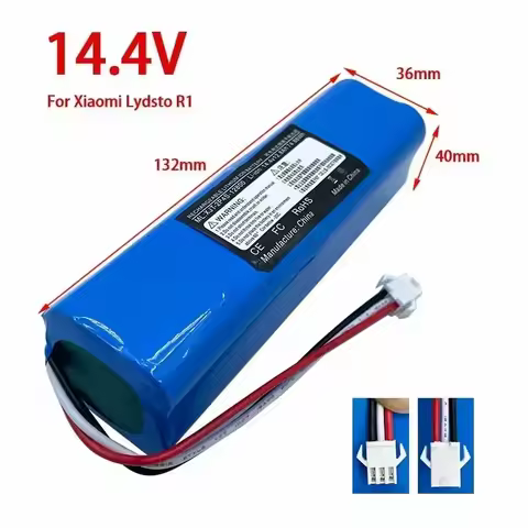2025 100% original For Xiaomi 14.4V lithium battery 2P4S battery 5200mAh 6500mAh 12800mAh Viomi S9 L