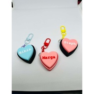 Heart fidget clicker keychain