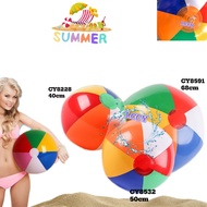 Six-color beach ball, water ball, inflatable multi-size children's outdoor interactive beach ball