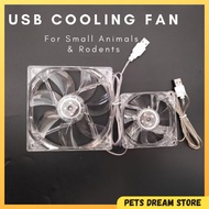 Hamster Cage USB Cooling Fan 8/12cm rodents Reptile tank fan Hedgehog cage air ventilation cool fan