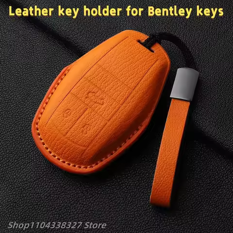 Leather car key case for Bentley Continental, Tian Yue, Tian Yue Fei V8 goatskin keychain Car Access